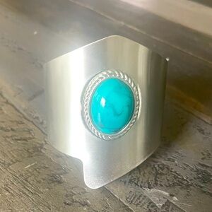 Cuff Bracelet with Turquoise